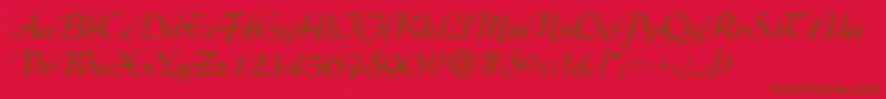 フォントArgentineBold – 赤い背景に茶色の文字