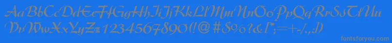 ArgentineBold Font – Gray Fonts on Blue Background