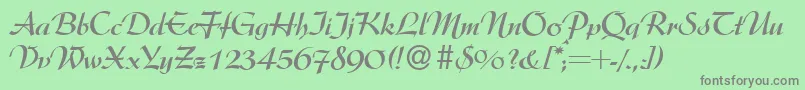 ArgentineBold Font – Gray Fonts on Green Background