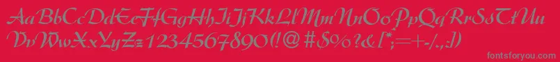 ArgentineBold-Schriftart – Graue Schriften auf rotem Hintergrund