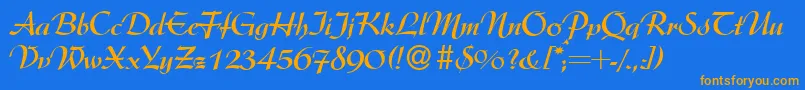 Шрифт ArgentineBold – оранжевые шрифты на синем фоне