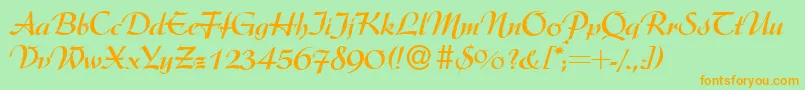 ArgentineBold Font – Orange Fonts on Green Background
