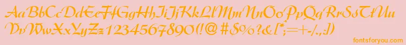 ArgentineBold Font – Orange Fonts on Pink Background