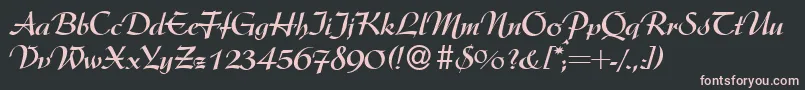 ArgentineBold Font – Pink Fonts on Black Background