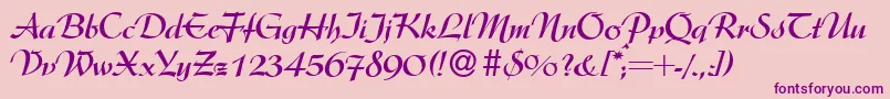 ArgentineBold Font – Purple Fonts on Pink Background