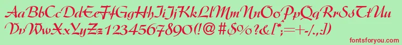 ArgentineBold Font – Red Fonts on Green Background