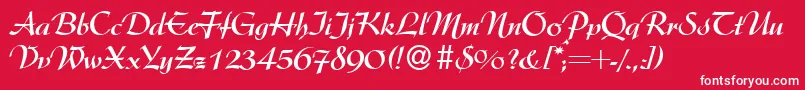 ArgentineBold Font – White Fonts on Red Background