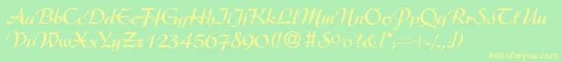 ArgentineBold Font – Yellow Fonts on Green Background