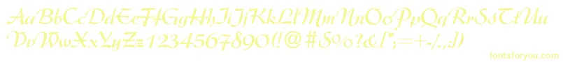 ArgentineBold Font – Yellow Fonts on White Background