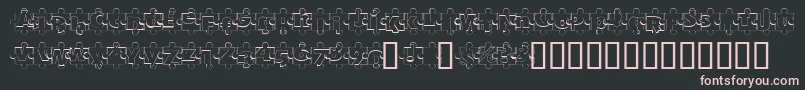 PuzzlePiecesOutline Font – Pink Fonts on Black Background