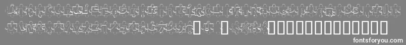 PuzzlePiecesOutline Font – White Fonts on Gray Background