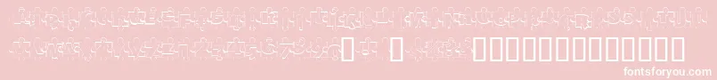 PuzzlePiecesOutline Font – White Fonts on Pink Background