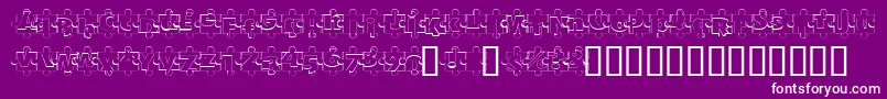 PuzzlePiecesOutline Font – White Fonts on Purple Background