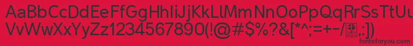 MalterSansDemo Font – Black Fonts on Red Background