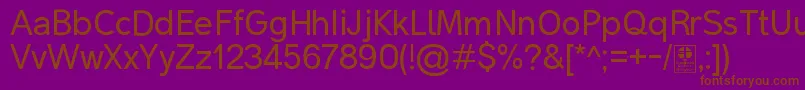 MalterSansDemo Font – Brown Fonts on Purple Background