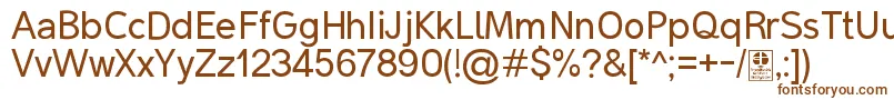 Шрифт MalterSansDemo – коричневые шрифты на белом фоне