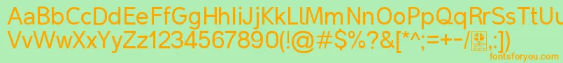 MalterSansDemo Font – Orange Fonts on Green Background