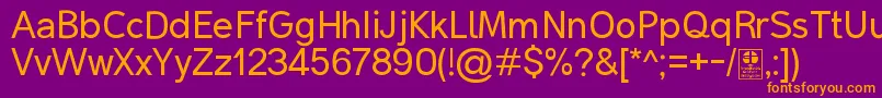 MalterSansDemo Font – Orange Fonts on Purple Background