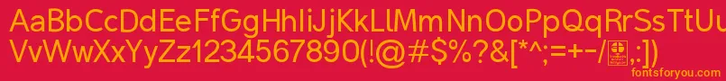 MalterSansDemo Font – Orange Fonts on Red Background