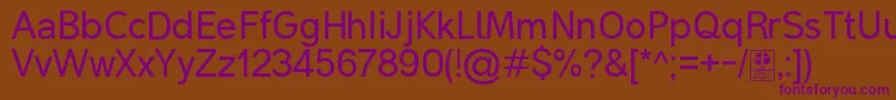MalterSansDemo Font – Purple Fonts on Brown Background