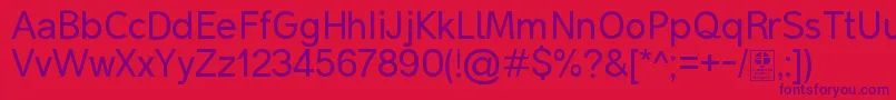 MalterSansDemo Font – Purple Fonts on Red Background