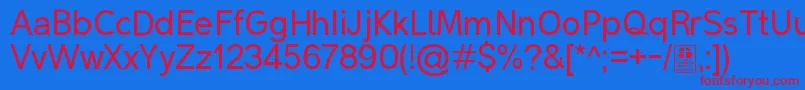 フォントMalterSansDemo – 赤い文字の青い背景