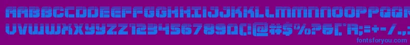 フォントSupersubmarinehalf – 紫色の背景に青い文字