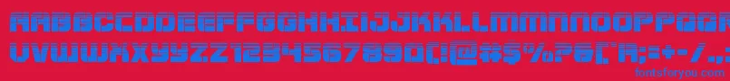 Supersubmarinehalf-fontti – siniset fontit punaisella taustalla