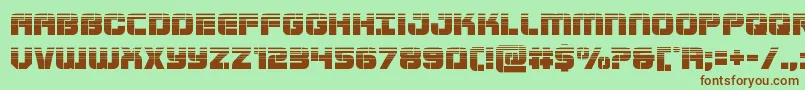 Supersubmarinehalf-fontti – ruskeat fontit vihreällä taustalla
