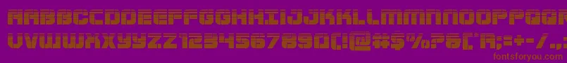 フォントSupersubmarinehalf – 紫色の背景に茶色のフォント