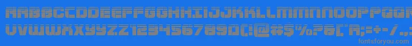 フォントSupersubmarinehalf – 青い背景に灰色の文字