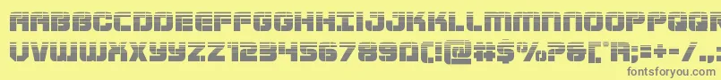 Supersubmarinehalf Font – Gray Fonts on Yellow Background