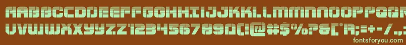 Supersubmarinehalf-fontti – vihreät fontit ruskealla taustalla