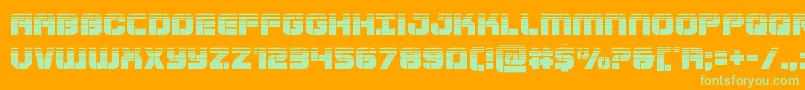 Supersubmarinehalf Font – Green Fonts on Orange Background