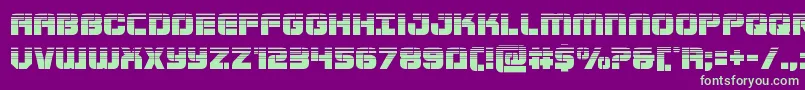 フォントSupersubmarinehalf – 紫の背景に緑のフォント