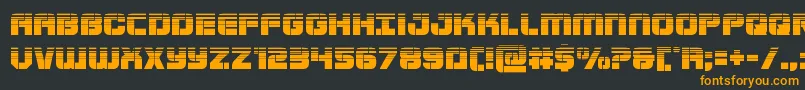 フォントSupersubmarinehalf – 黒い背景にオレンジの文字