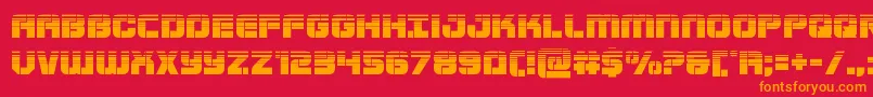 Шрифт Supersubmarinehalf – оранжевые шрифты на красном фоне