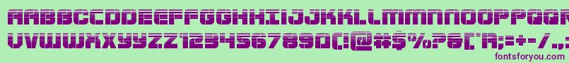 Supersubmarinehalf-fontti – violetit fontit vihreällä taustalla