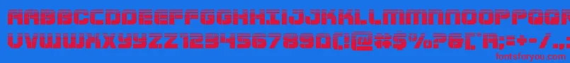 Supersubmarinehalf Font – Red Fonts on Blue Background