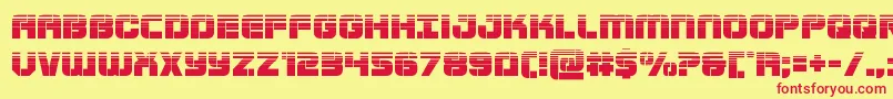 Шрифт Supersubmarinehalf – красные шрифты на жёлтом фоне
