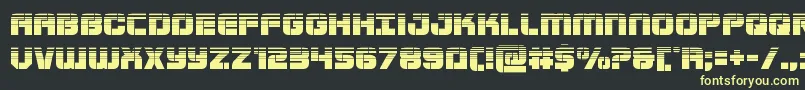 フォントSupersubmarinehalf – 黒い背景に黄色の文字