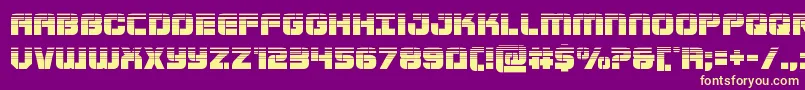 Supersubmarinehalf Font – Yellow Fonts on Purple Background