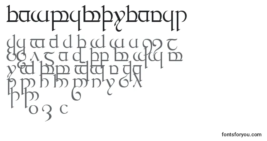 Шрифт TengwarQuenya1 – алфавит, цифры, специальные символы