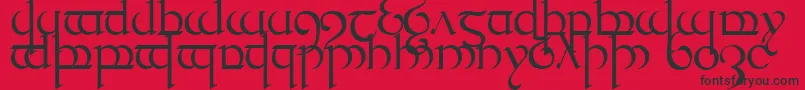 Шрифт TengwarQuenya1 – чёрные шрифты на красном фоне