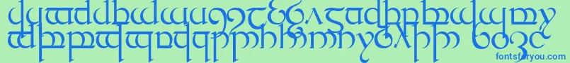 フォントTengwarQuenya1 – 青い文字は緑の背景です。