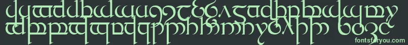 TengwarQuenya1 Font – Green Fonts on Black Background