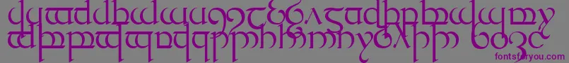 TengwarQuenya1 Font – Purple Fonts on Gray Background