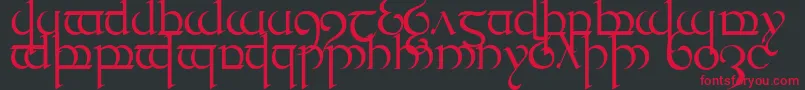 Saiba mais sobre a fonte TengwarQuenya1 Fonte TengwarQuenya1 – fontes vermelhas em um fundo preto