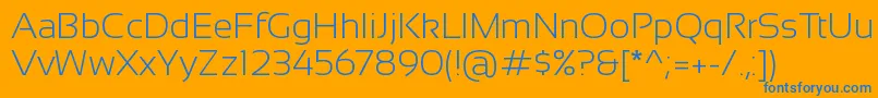 SansationLight Font – Blue Fonts on Orange Background