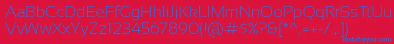 SansationLight Font – Blue Fonts on Red Background